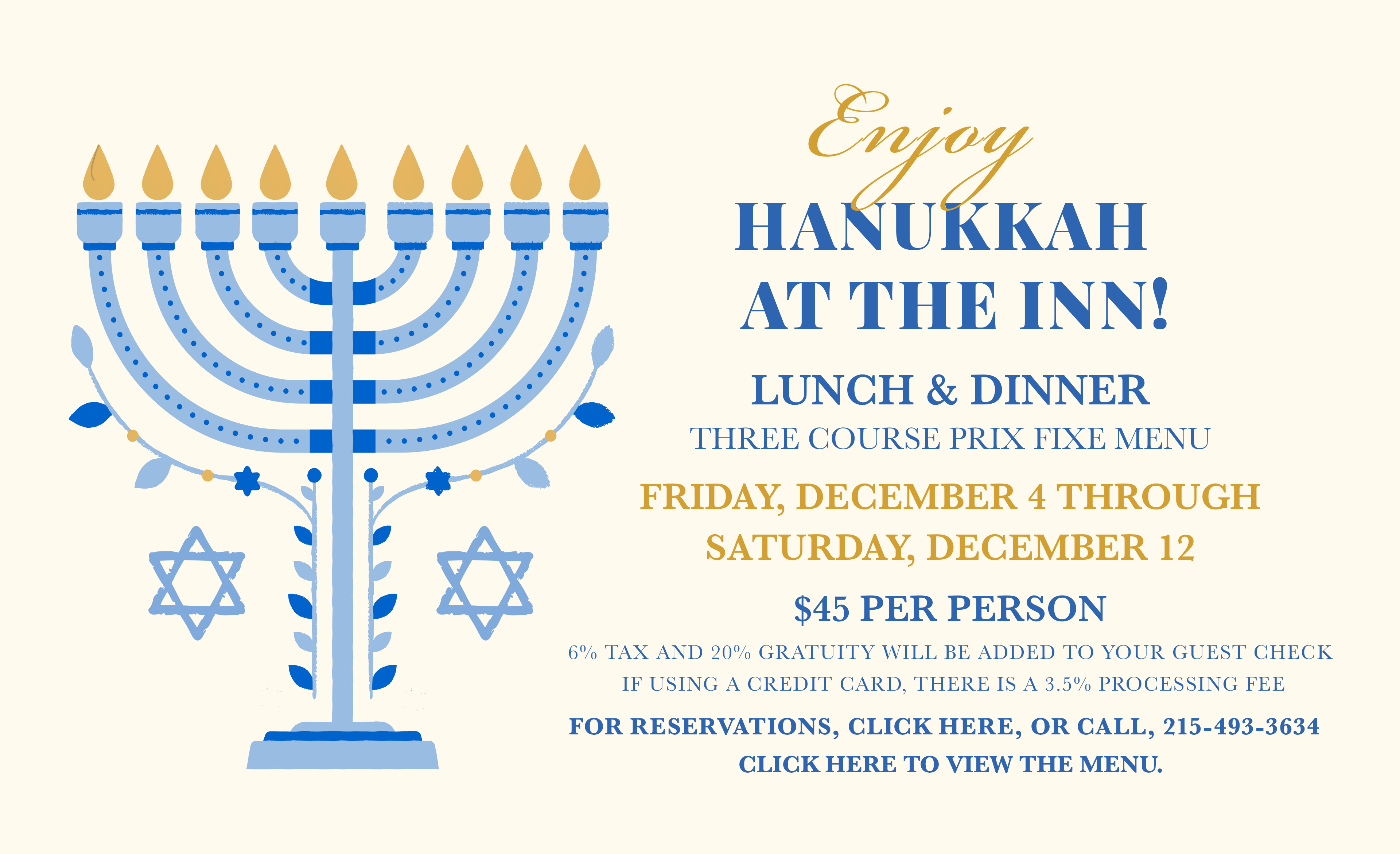 Hanukkah At The Inn!