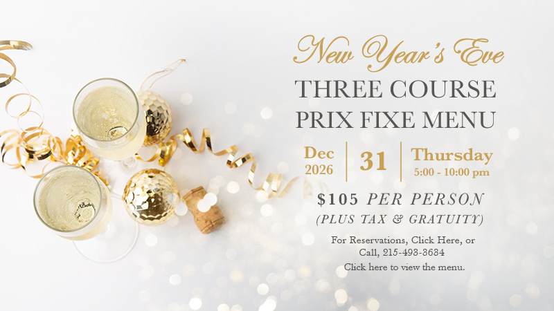 NeW Years Eve Prix Fixe Dinner