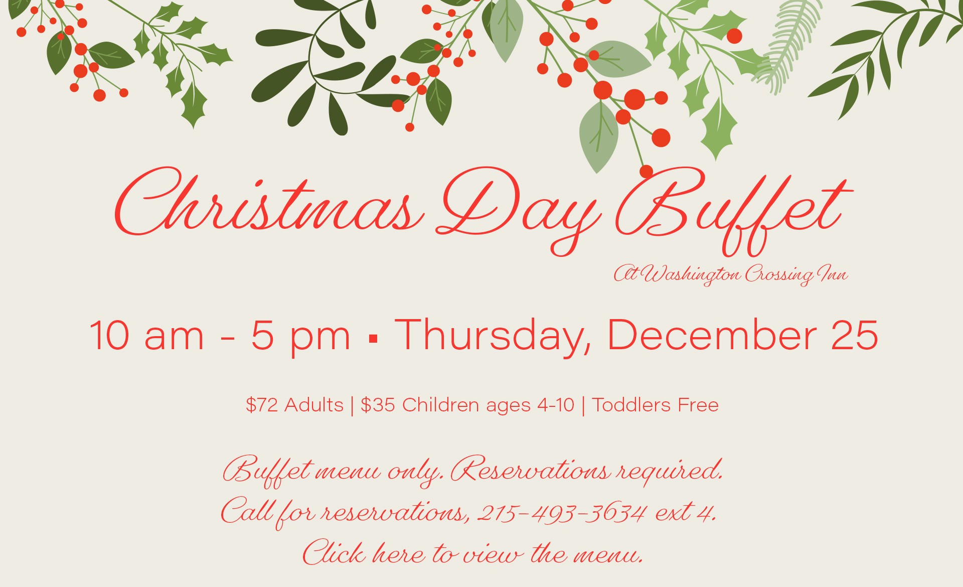 Christmas Day Buffet